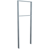 Lean-on hoop of flat bar steel | 50 x 12 mm | with cross bar | total width: 450 mm | hot-dip galvanized